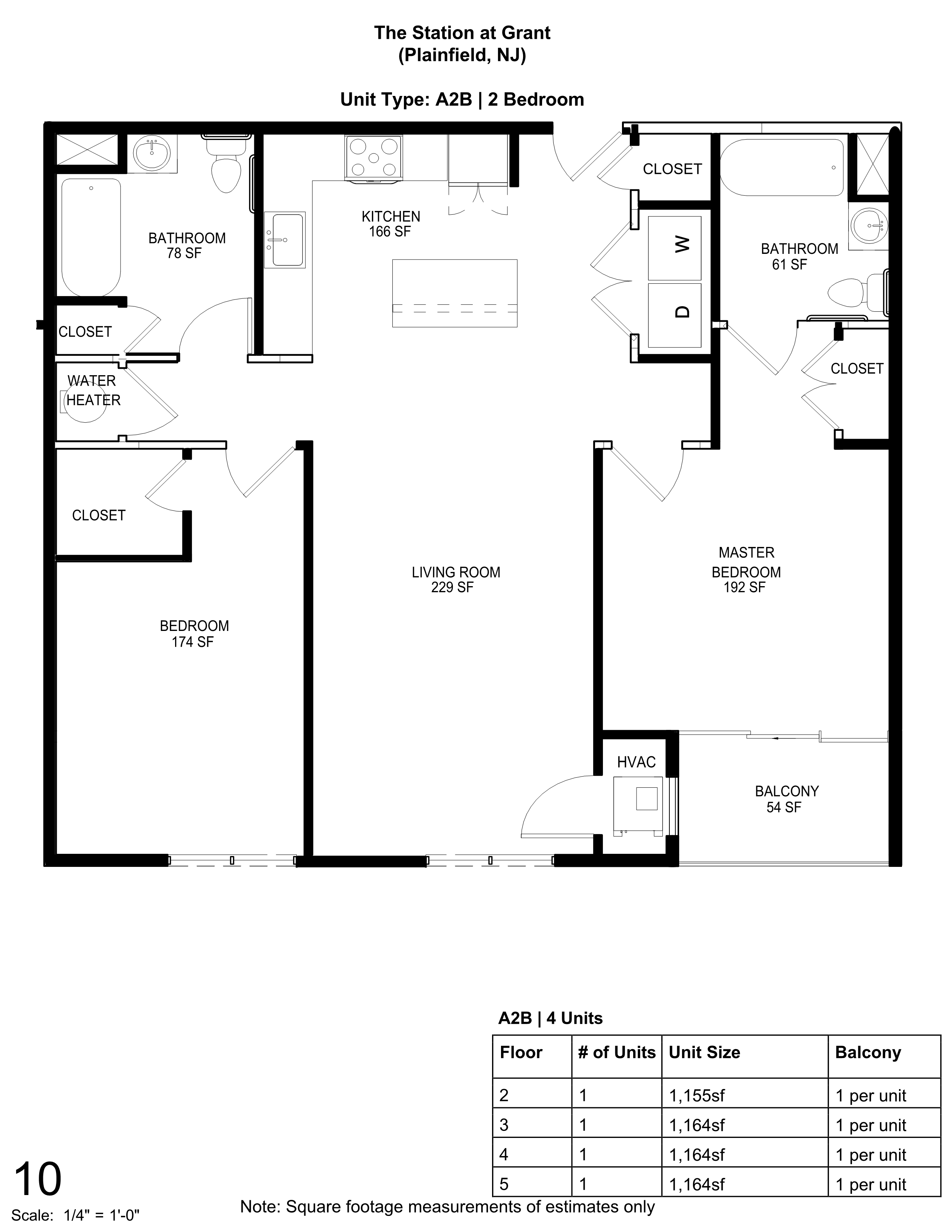 Floor Plans of The Station at Grant Avenue in Plainfield, NJ